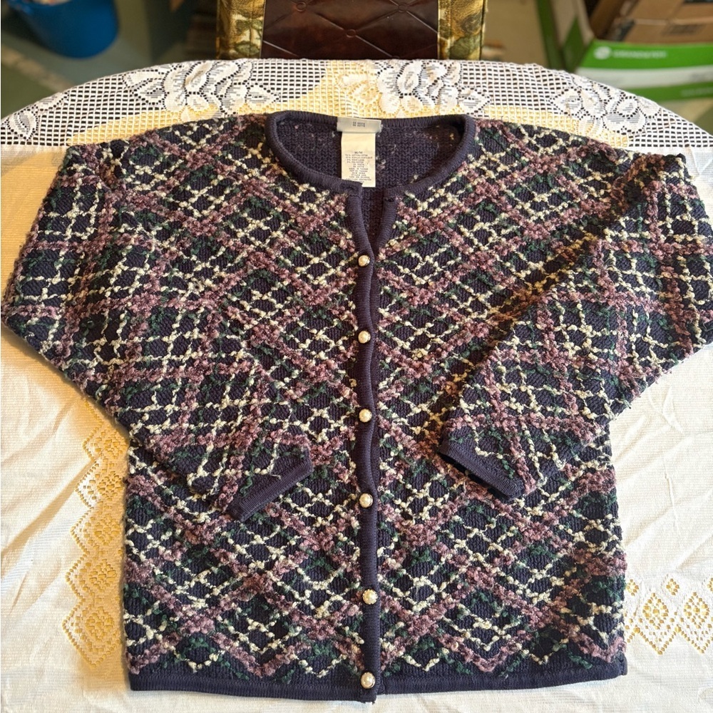 Vintage Women's Multicolor Cardigan Sweater